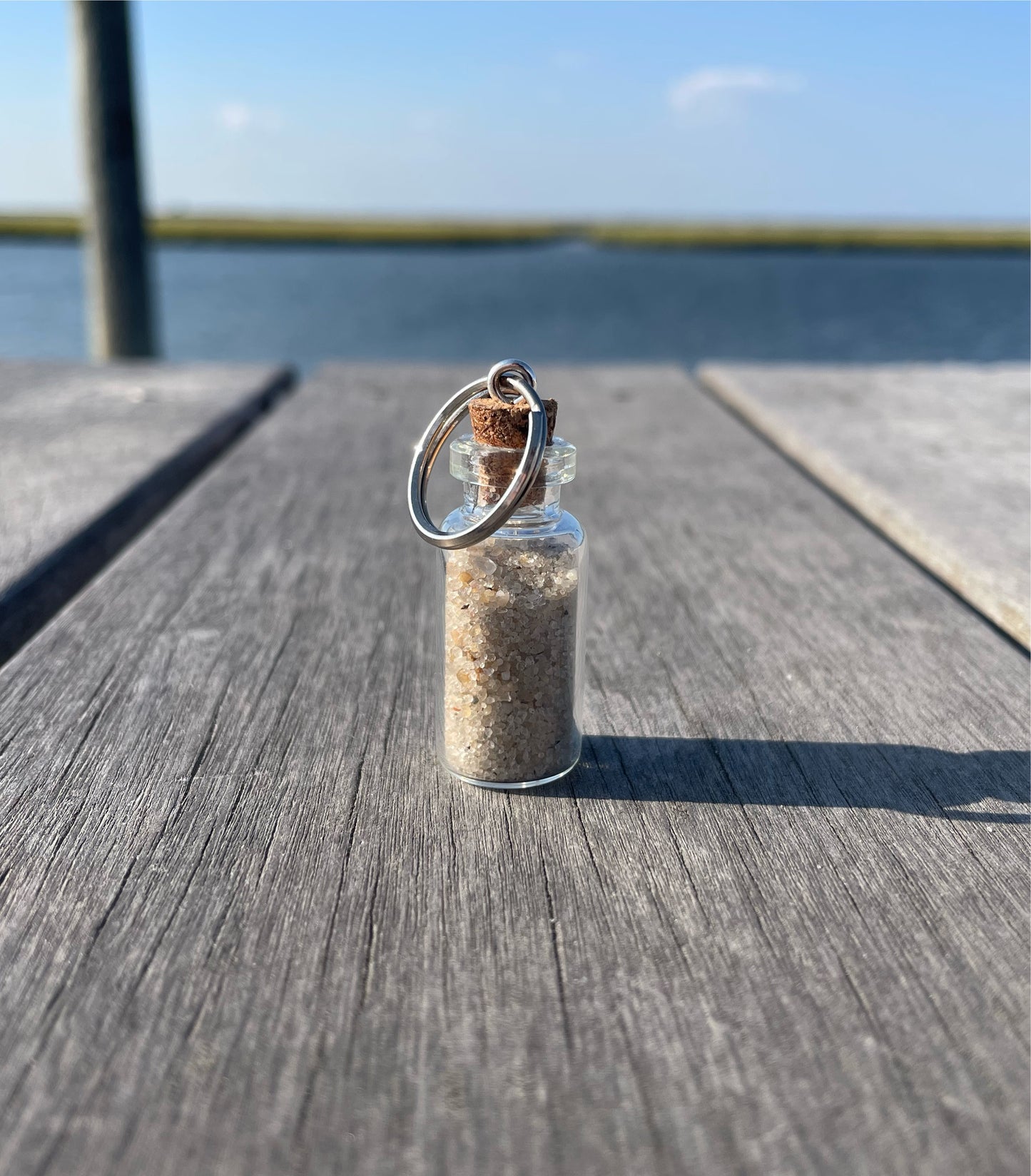 Beach Bottle Keychain